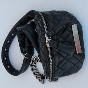 KURT GEIGER BRIXTON LAMBSKIN QUILTED CHEST/BELT BAG